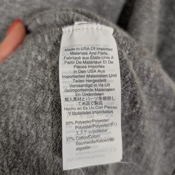 Rivet & Thread Madewell Gray Ex Boyfriend Long Sleeve Tee Shirt NWOT! - Picture 7 of 9